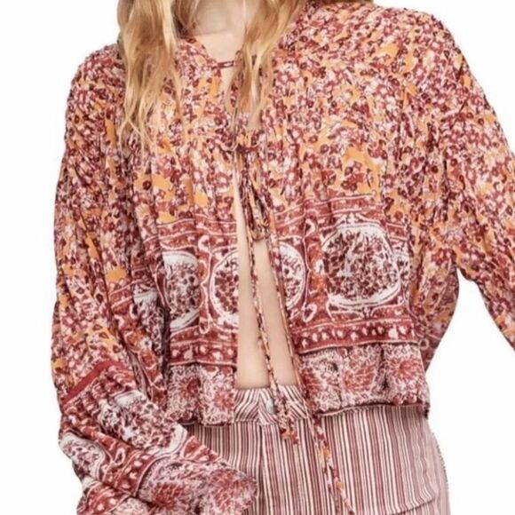 New Free people Lorraine Kimono tunic size XS - Picture 2 of 8